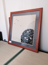 A-6 PICTURE FRAME ART OF JAPANESE FABRIC CUSTOM 36  x 36  LIQUIDATION SALE