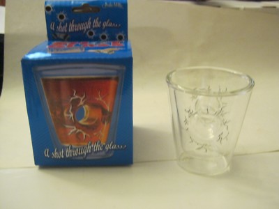 Just Shot Glass, 2 7/8'', Glass, with Simulated Molded Hole. (026-4)