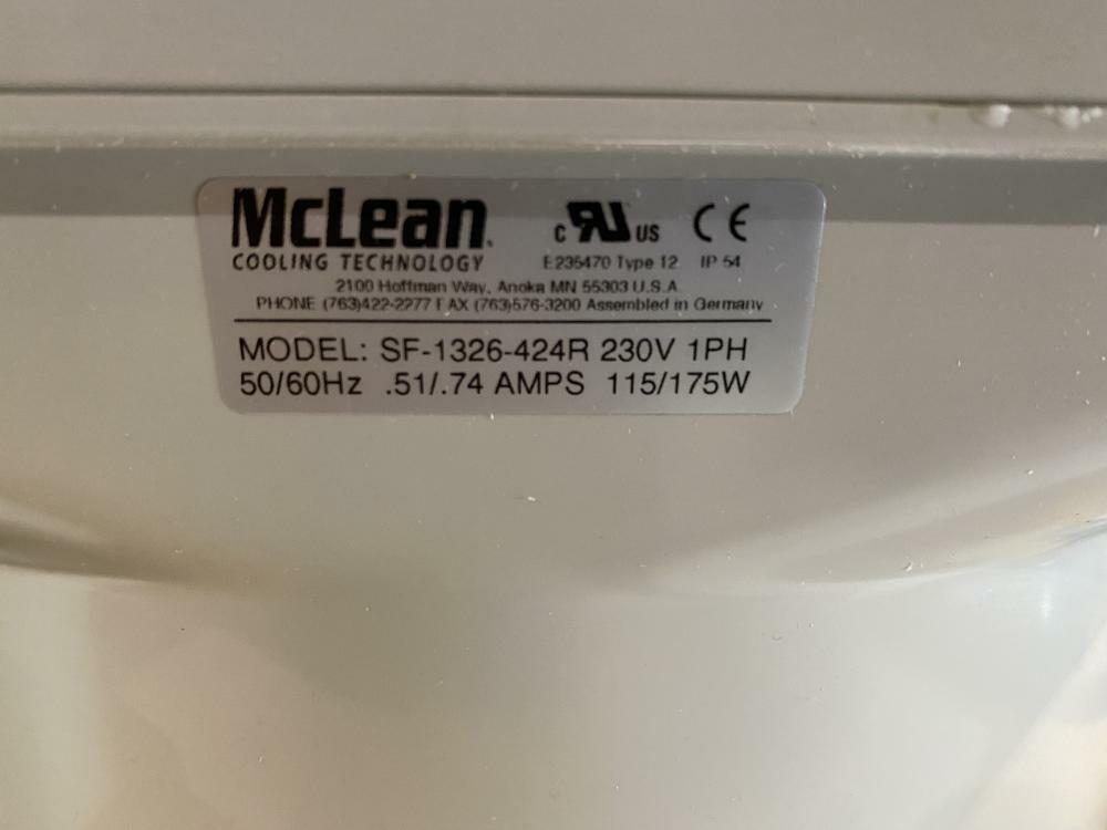 MCLEAN / HOFFMAN COOLING FAN # ST-1326424R 230VAC 1PH. 175WATTS 
