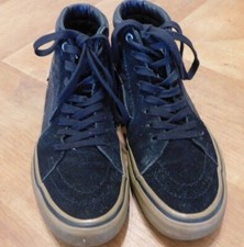 VANS Pro black suede hi-top skate shoes youth sz 4