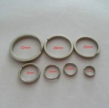 Metal Key Chain Ring Split Ring OD 10mm-32mm EDC Gear Pure Ti Titanium
