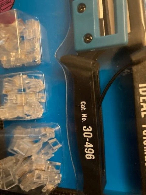 Kit #33-700 IDEAL 30-496 Telemaster RJ-45/11 Tool CAT5 CAT5e CAT6 w/Connectors - Image 3 of 4