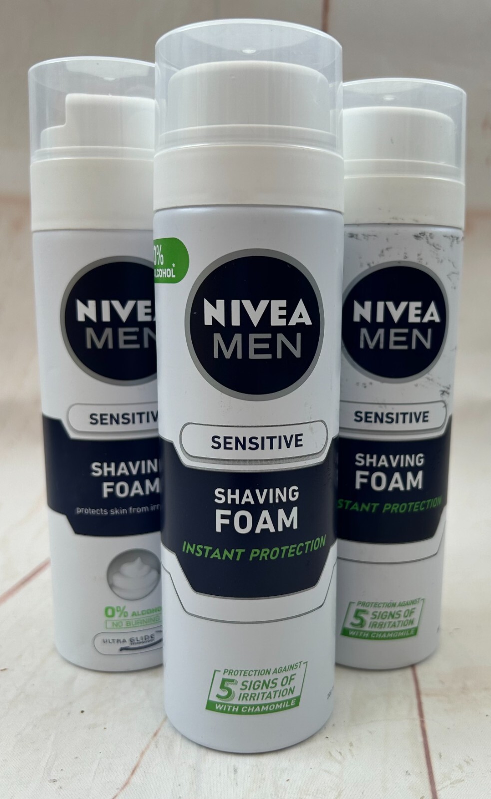 Nivea Men Sensitive Shaving Foam, with Chamomile 3 x 200ml