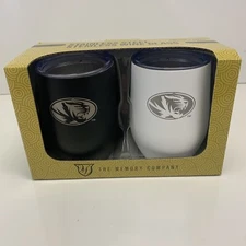 The Memory Company Missouri Tigers -2 Stainless Steel Stemless Tumblers-NIB