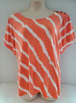 NWT BELLE by BELLDINI SUPER SOFT ORANGE SHERBET TIE DYE KNIT