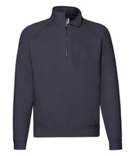 Fruit of the Loom Premium Quarter 1/4 Zip Neck Sweat Cadet Collar Sweatshirt TOP