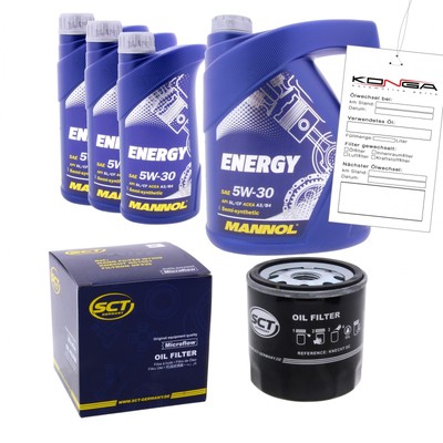 Inspektionskit MANNOL Energy 5W-30 für Audi V8 4.2 Quattro A6 S6 100 S4 Plus