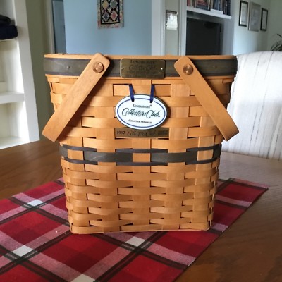 Longaberger Collectors Club バスケットセット Longaberger Collectors Club Membership Basket 1996 Charter Member