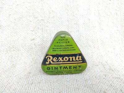 1940s Vintage Rexona Ointment Tin Box Packed Sydney Australia