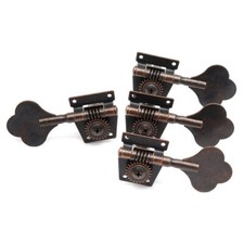 3R1L,Vintage Open 4 Strings Bass Tuning Pegs Tuners Machine Heads Red Copper