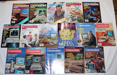 Vintage Lot of 21 1985 Commodore Magazines 1987 - 1989