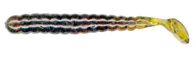 Charlie Brewer's 3'' Bass Slider Grub CBSBGG817 Green Pumpkin, 30ct
