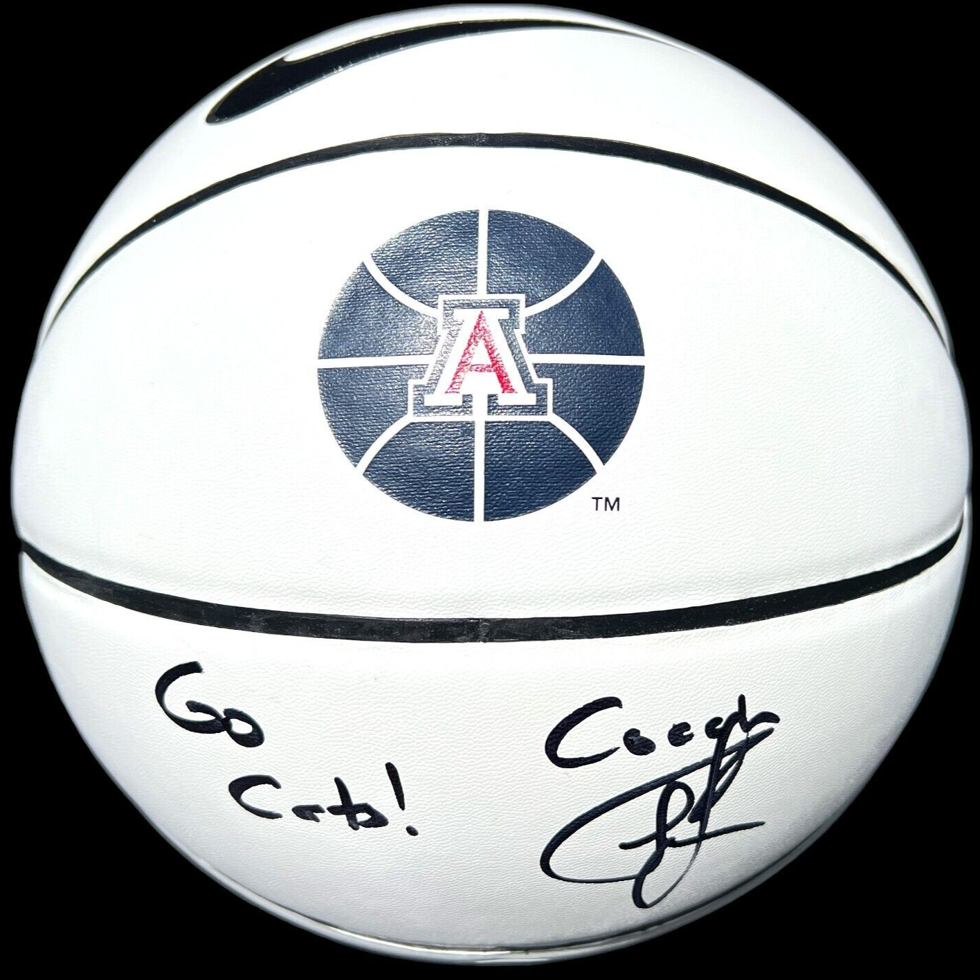 TOMMY LLOYD SIGNED ARIZONA WILDCATS NIKE LOGO BASKETBALL GO CATS! JSA 