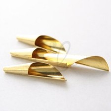 20 Pieces Raw Brass Bead Cap - Cone 40x10mm 3032C 