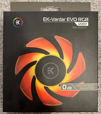 EKWB EK-Vardar EVO 120ER RGB 120mm PWM Fan, 2200 RPM, Black