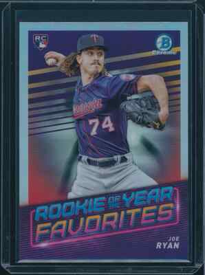 2022 Bowman Chrome Rookie Of The Year Favorites Joe Ryan Minnesota Twins AA-3102