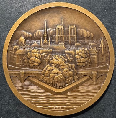 Médaille Bronze Paris – Île De La Cité, Notre-Dame – Turin 1927 – Excellent état