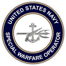 US Navy Special Warfare Operator Bumper Sticker Military Vinyl Soldier Decal 5"