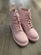 Womens Dr. Martens 1460 Pascal Mono Boot Pink Chalk Virginia Leather Sz. 5 EU 36