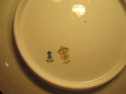 Very Ornate OHME Silsea Germany Large Flowers Decorated 9.75" Porcelain Plate - Picture 3 of 3