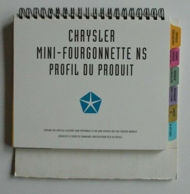 CHRYSLER Mini-Fourgonnette NS internal brochure for dealer 1990s - French Canada