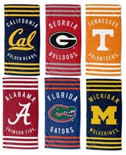 Striped beach towel - Swim Towel - NCAA - College - Pick Your Team