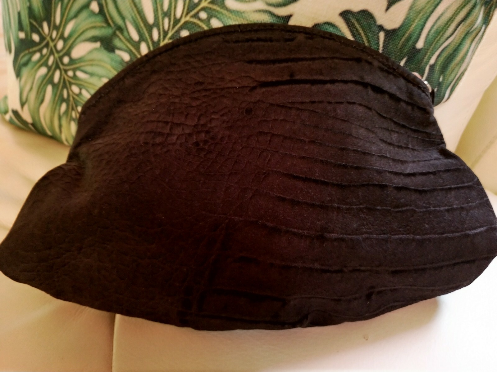 SAOLA Borsa da sera a mano in velluto nero lavorato vintage marchio BAG SPORT