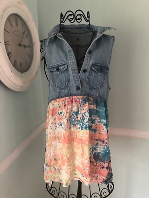 One Teaspoon Youngblood Denim Dress Speckle Small S | eBay