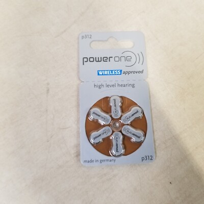 PowerOne Wireless Approved High Level Hearing Batterys P312 Exp-2026/09 1.45V 