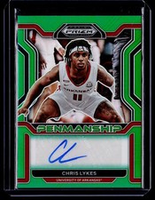 2022 Panini Prizm Draft Picks #CP-CLY Chris Lykes College Penmanship Green