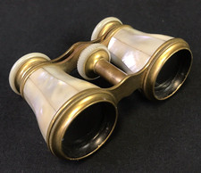 Vintage Brass Opera Glasses Binoculars Opticals Mother of Pearl Brass Fittings