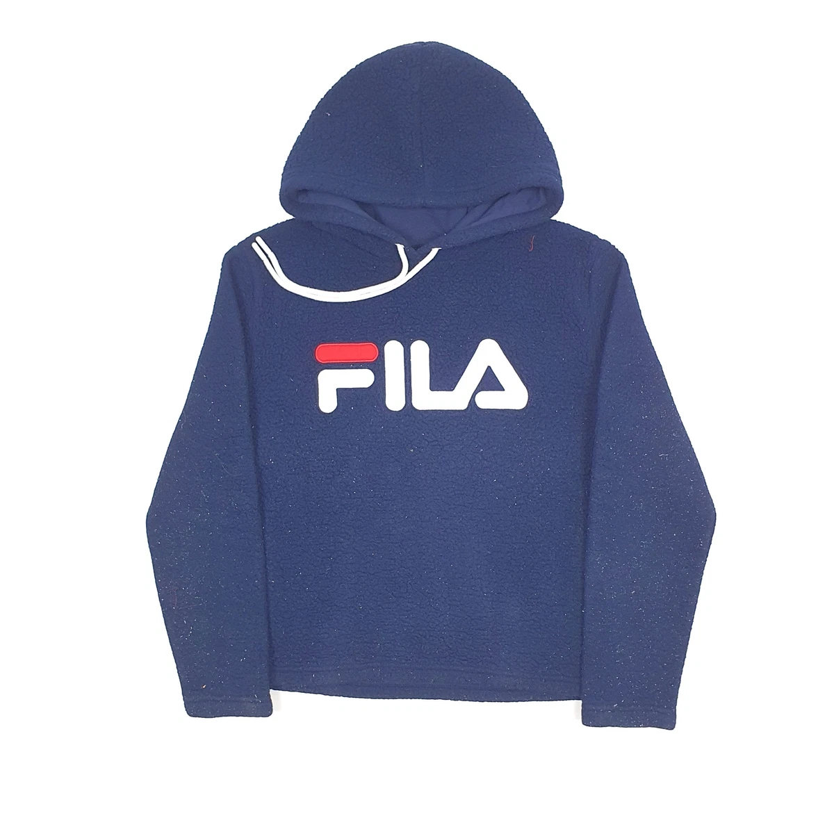 FILA Hoodie Spellout Polyester Fleece Jumper Mens S eBay