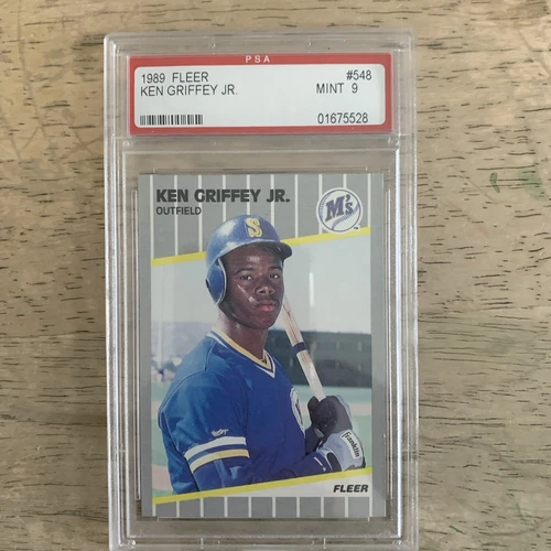 1989 Fleer - #548 Ken Griffey Jr (RC), PSA 9