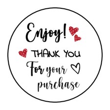 30 1.5" THANK YOU FOR YOUR PURCHASE LABELS ROUND STICKERS ENVELOPE SEALS