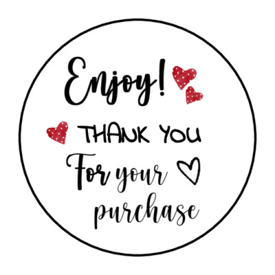 #ad 30 1.5quot; THANK YOU FOR YOUR PURCHASE LABELS ROUND STICKERS ENVELOPE SEALS $17.05