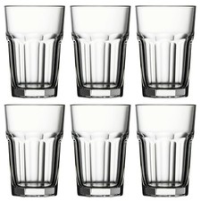 Pasabahce Casablanca 355ml Tumbler Drinking Glassware Cocktail Dining Set Of 6