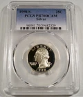 1998-S 25c SILVER PCGS PR70DCAM WASHINGTON QUARTER DEEP CAMEO PR 70 DC