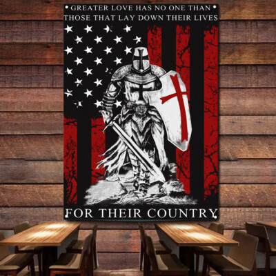 Crusader Knights Templar Flags Canvas Painting Dorm Room Home Decor Posters