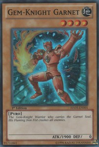 Gem-Knight Garnet - HA05-EN001 - Super Rare - Unlimited Edition x1 - Lightly Pla