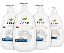 Dove Advanced Care Hand Wash Deep Moisture, for Soft Smooth Skin, 4 Pack, 12oz