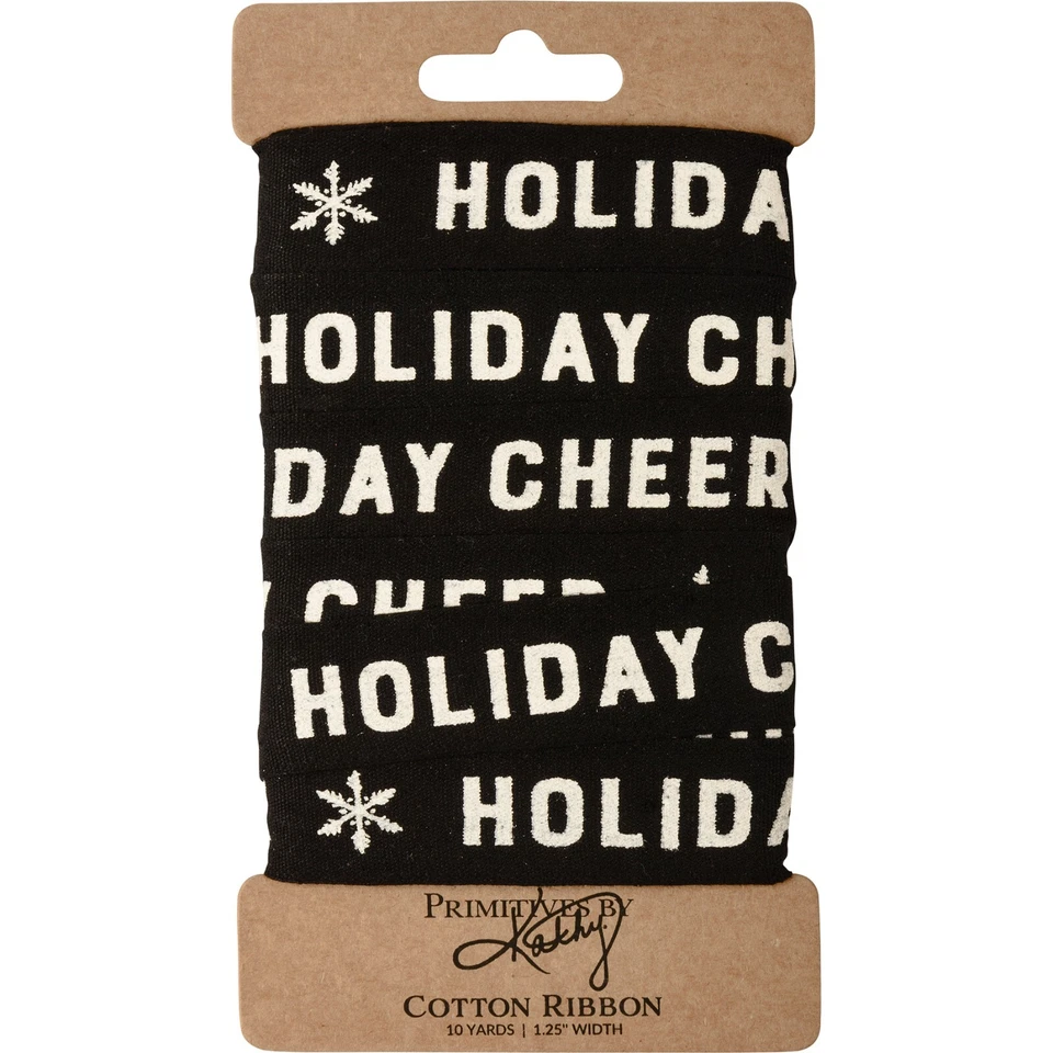 Cinta para envolver regalos de Navidad - blanco y negro - alegría navideña | 10 yardas NUEVO Foto 4 de 4