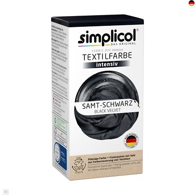 simplicol Textilfarbe intensiv (18 Farben), Samt Schwarz 1818: Einfaches Färben 