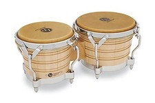 Latin Percussion LP201A-2 Bongo Drum Natural / Chrome