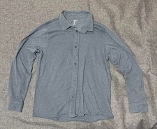 Real Essentials Men's XL Solid Gray Long Sleeve Shirt