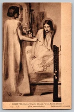 Postcard - Rossetti (Gabriel Charles Dante).- Ecce Ancilla Domini
