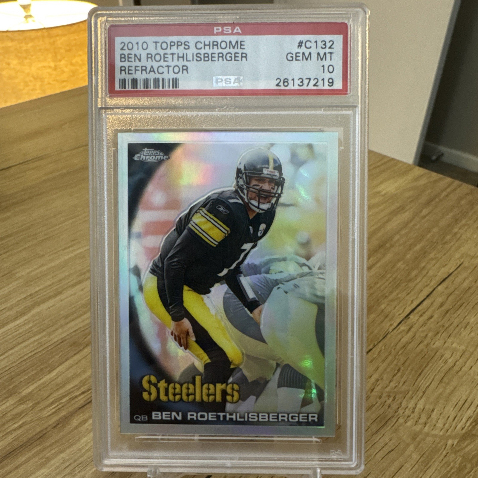 2010 Topps Chrome REFRACTOR #C132 Ben Roethlisberger PSA 10 GEM MINT Steelers