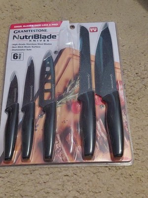 Granitestone Nutriblade 5-piece Steak Knives With Comfortable Handles, Stainless