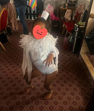 Girls White Angel Fancy Dress Complete Outfit Freestyle
