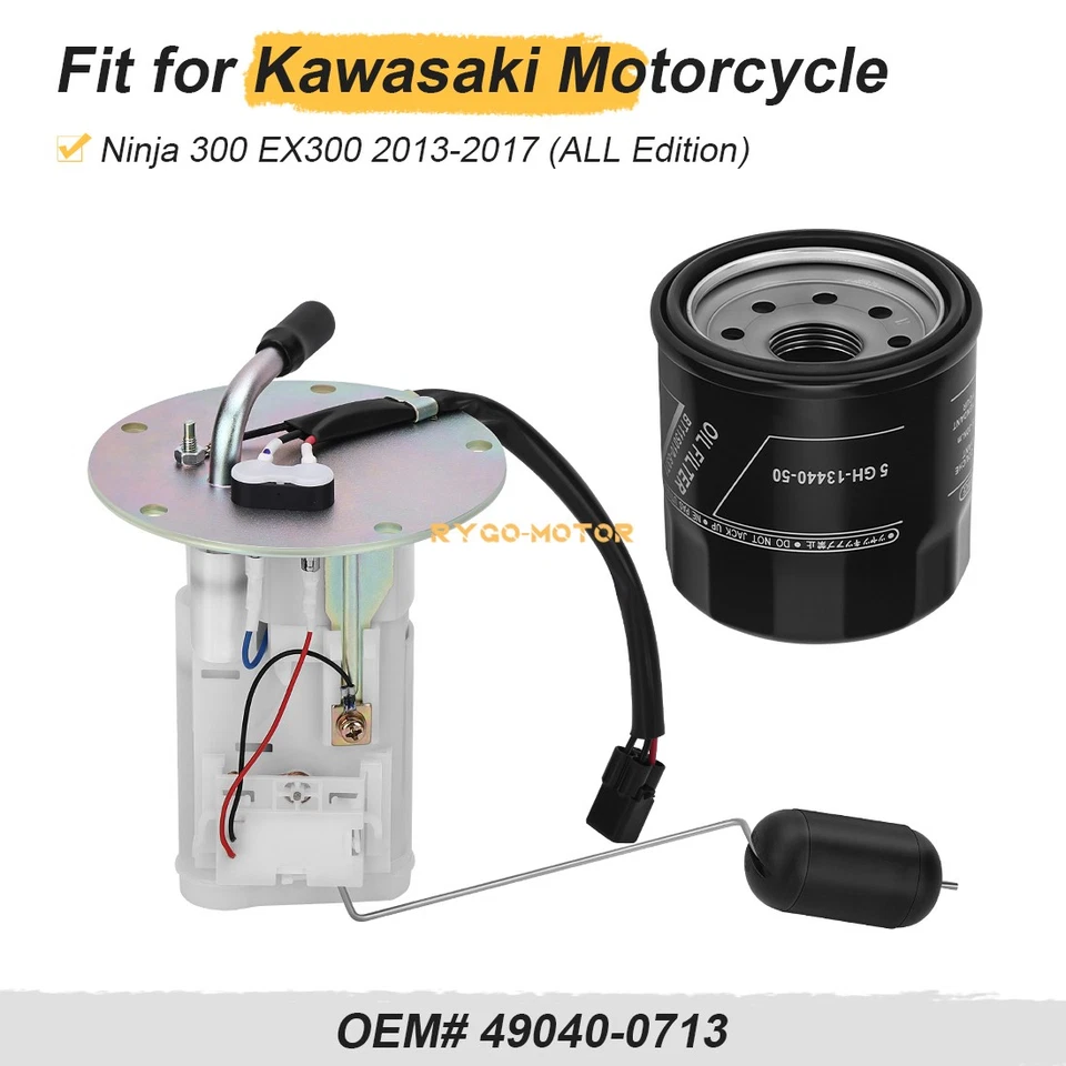 Bomba de combustible con filtro de aceite para Kawasaki Ninja 300 EX300 2013-2017 49040-0713 Foto 2 de 4