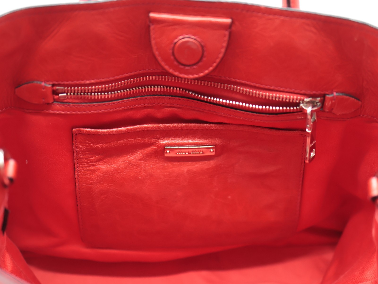 MIUMIU Tote Bag Leather Red Authentic — image 15